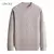 Suéter de malha de pelúcia masculino, gola redonda, fundo grosso, cor sólida, - Irislandia Variedades