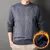 Pulôver masculino com gola redonda, underlay de malha com grau de diamante, blu - comprar online