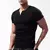 Novo masculino manga curta cor combinação camisas de algodão fino ajuste gran