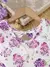 Vestido casual estampado floral para meninas, manga curta, arco plissado, roupa - comprar online