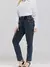 Calça jeans feminina casual plus size, cintura alta, slim fit, confortável, el - Irislandia Variedades