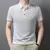 Camisa polo manga curta de seda gelo masculina, camiseta leve com lapela, top ex - comprar online