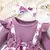 Vestido de princesa floral manga longa para crianças, vestido formal para menin - comprar online