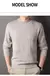 2024 inverno de pelúcia camisola de malha masculina em torno do pescoço fundo - Irislandia Variedades