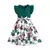 Vestido sem mangas com babados para crianças, verde esmeralda, vestidos florais - loja online