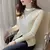 Camisola de malha com decote v interior feminino, camisola baixa, blusa casual, - Irislandia Variedades
