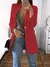 Outono e inverno nova cor sólida terno colarinho fino ajuste cardigan temperame - comprar online