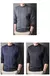 Pulôver masculino com gola redonda, underlay de malha com grau de diamante, blu - Irislandia Variedades