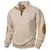 Pulôver masculino de botão com gola comprida, jaqueta casual, casacos, moleton - comprar online