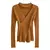 Camisola de malha com decote v interior feminino, camisola baixa, blusa casual, - loja online