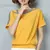 Blusa de manga curta solta para mulheres, tops casuais, camisas brancas, roupas - Irislandia Variedades