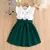 Vestido bordado com babados para crianças, Vestido sem mangas para menina, Vest - comprar online