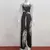 Macacão casual feminino com suspensório, macacão de impressão, roupa sem man - loja online