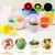 Imagem do Montessori bebê brinquedos de madeira arco-íris bolas e copos cor classificaç