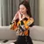 Blusas de chiffon leopardo para mulheres, camisas de manga compridas para senhor - comprar online