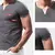 Novo masculino manga curta cor combinação camisas de algodão fino ajuste gran - Irislandia Variedades
