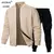 Conjunto de calças bomber masculinas varsity, camisolas casuais, chapéu despor - comprar online