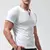 Imagem do Novo masculino manga curta cor combinação camisas de algodão fino ajuste gran