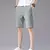 Calção casual com elástico na cintura masculina reta, esportes de seda gelada - Irislandia Variedades