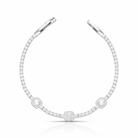 Pulseira Riviera Quadrados Microcravejados - comprar online