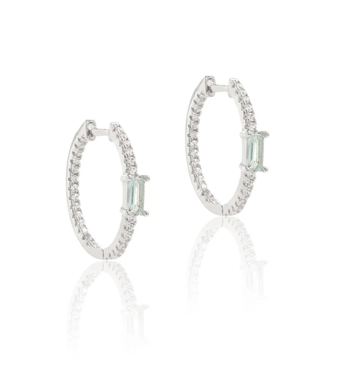 Brinco Argola Com Cristal Paraíba