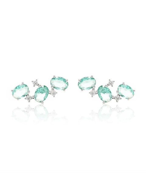 Brinco Ear Cuff Cristal Paraíba - comprar online