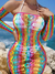 Vestido de hilo arcoiris + mangas en internet