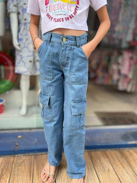 CALÇA CARGO CLARA TEEN