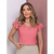 Blusa Feminina Babado Manga Curta Regata Verão Casual