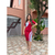 Vestido Vermelho Feminino Canelado para Natal e Festas de Final de Ano