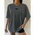Camiseta T-Shirt Feminina 100% Algodão Casual Ombro Caído Estampada HKYC - Lucileide Fashion