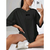 Camiseta T-Shirt Feminina 100% Algodão Casual Ombro Caído Estampada HKYC - comprar online