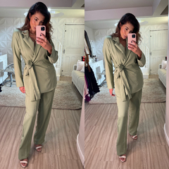 Conjunto alfaiataria verde
