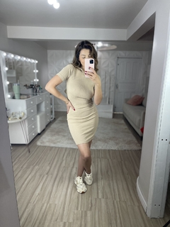 Vestido Polo Bege