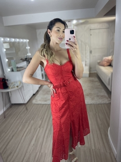 Vestido Midi Laise vermelho - comprar online