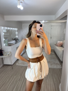 Vestido Balonê Off-white - ALBA MARIA
