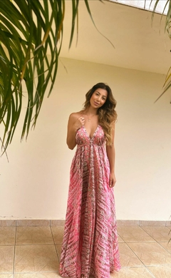 Vestido longo Cierra Rosa - ALBA MARIA