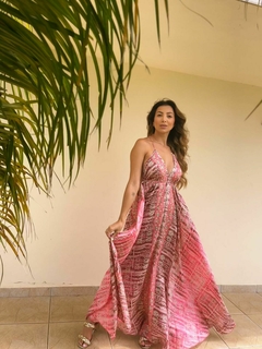 Vestido longo Cierra Rosa