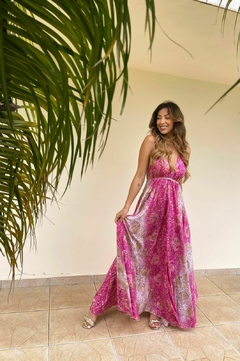 Vestido longo Cierra Amaranto - comprar online
