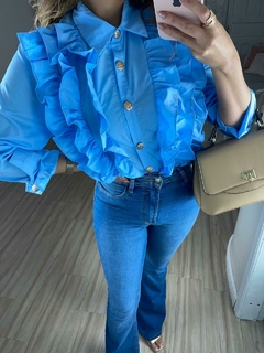 Camisa Ceci com babados - comprar online