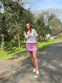 Conjunto t-shirt com shorts saia - ALBA MARIA