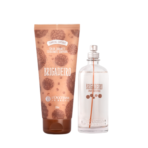 Kit Brigadeiro: Spray Perfumado e Calda Sabonete Esfoliante L'Occitane