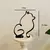 Cão arte escultura metal cão abstrato minimalista arte estatuetas de ferro