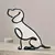 Cão arte escultura metal cão abstrato minimalista arte estatuetas de ferro