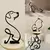 Cão arte escultura metal cão abstrato minimalista arte estatuetas de ferro - Casa Província - Casa e Decoração