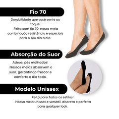 Meia Fina Sapatilha Trifil 6136 Kit Com 5 Invisível Feminina