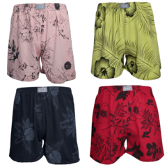 Cueca Samba Canção Estampada Kit Com 10 Shorts de Dormir Pijama Masculino 100% Algodão - loja online