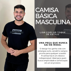 Kit Com 5 Camisas Masculinas Lisa Gola Careca Algodão Cores e Estampas Sortidas - comprar online