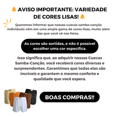 Kit Com 2 Cuecas Samba Canção Short De Dormir Pijama Masculino 100% Algodão Cores Solidas - loja online