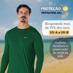 Kit Com 3 Camisas Manga Longa Segunda Pele Proteção Solar UV 50+ - comprar online